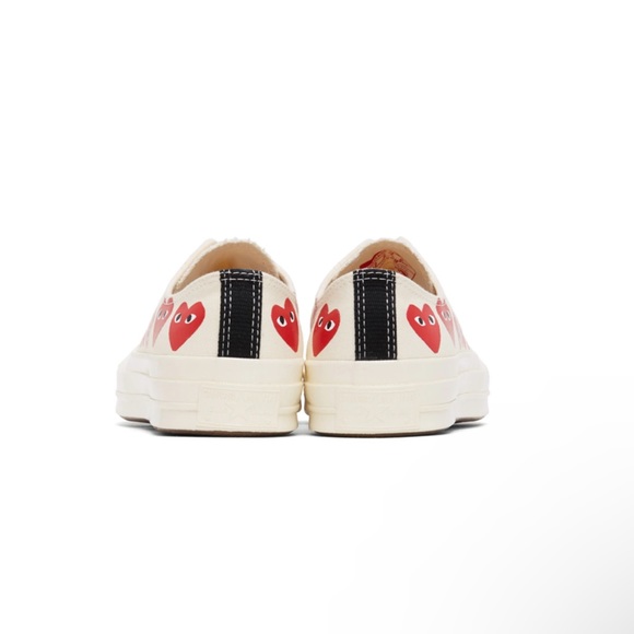 NWT UNISEX White Comme des Garcons x Converse PLAY Sneakers - Picture 3 of 4